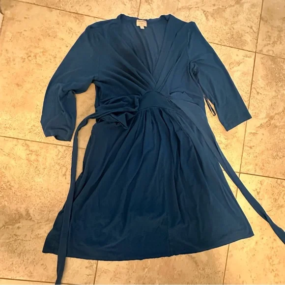 Banana Republic x Issa London Blue Wrap Dress Size L - Picture 5 of 11
